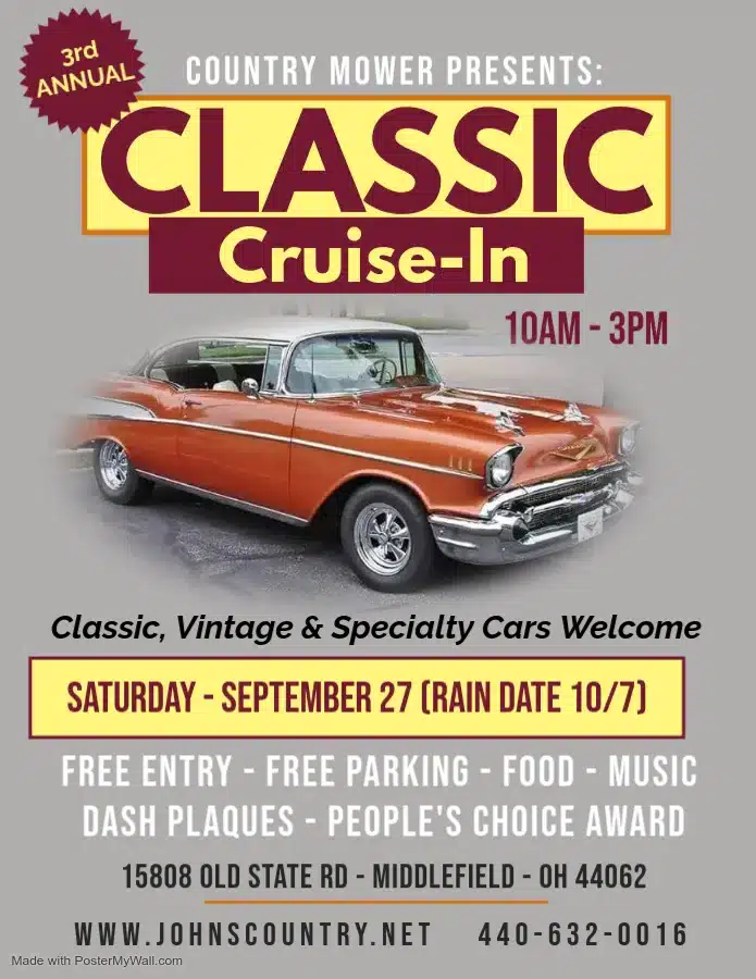 Destination Geauga Tourism | Classic Car Show Poster 2025 copy