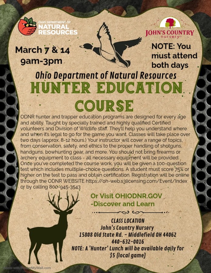 Destination Geauga Tourism | Hunters Safety Mar 7 14 1