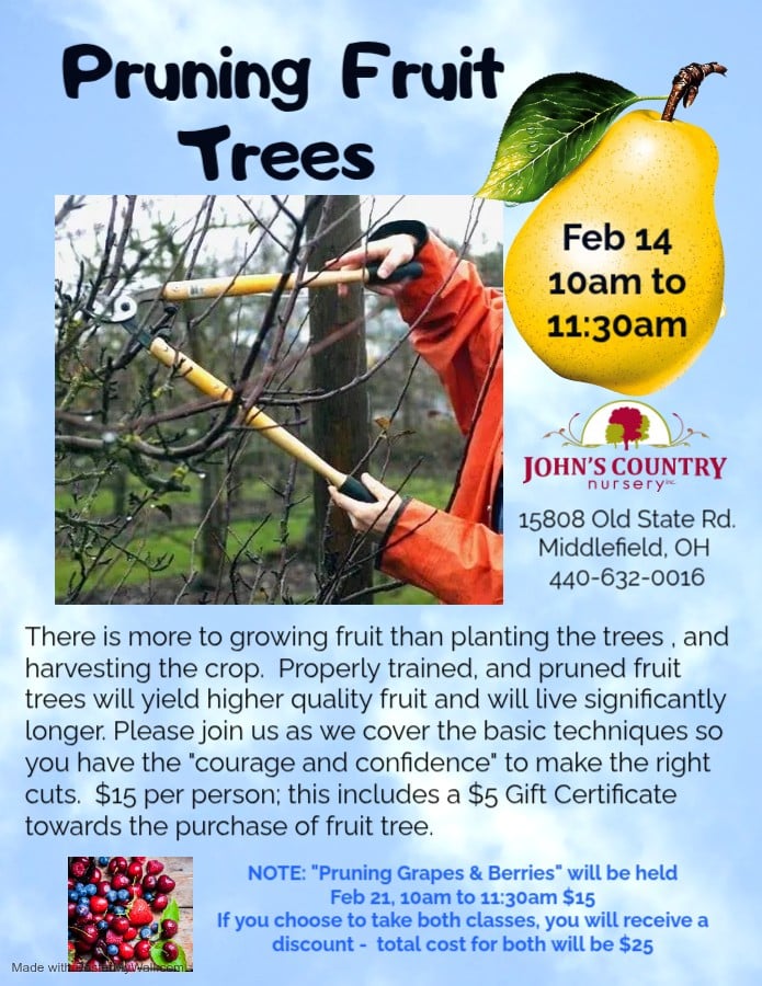 Destination Geauga Tourism | Pruning Fruit Trees Feb 14